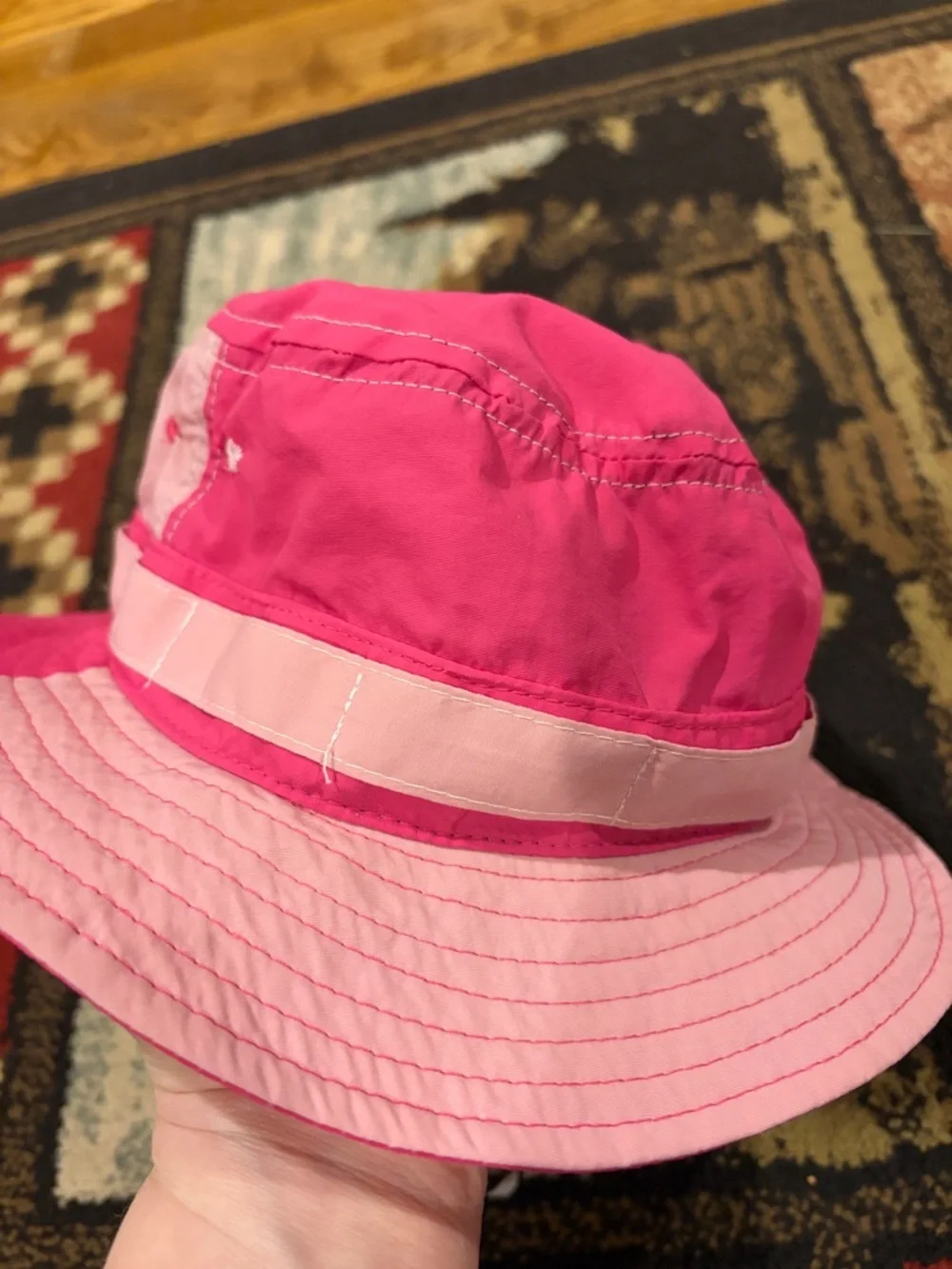 Little girls Panama Jack pink boonie hat